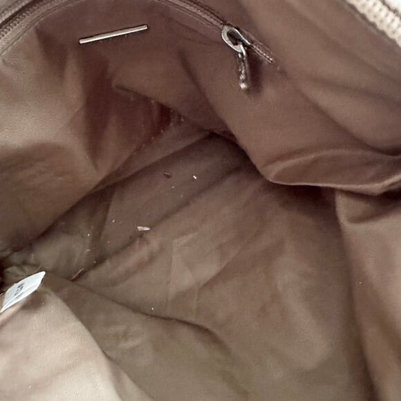 The SAK Classic Crochet Beige Khaki Tan Long Handle Medium Shoulder Bag Zip - Picture 8 of 9